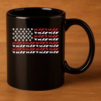 Cat American Flag USA Paws Patriotic 11oz C Handle Ceramic Mug