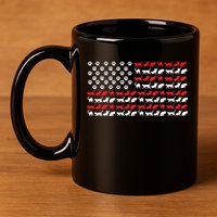 Cat American Flag USA Paws Patriotic 11oz C Handle Ceramic Mug
