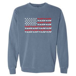 Cat American Flag USA Paws Patriotic Garment-Dyed Sweatshirt