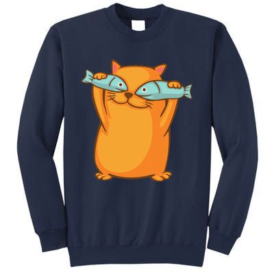 Cute And Funny Ginger Cat Has Fish Eyes Kitty Kitten Joke Sweatshirt