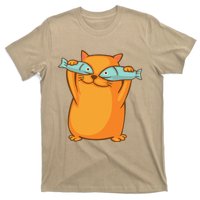 Cute And Funny Ginger Cat Has Fish Eyes Kitty Kitten Joke T-Shirt