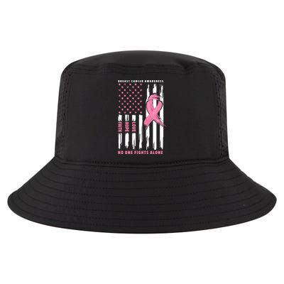 Cool American Flag Breast Cancer Awareness Cool Comfort Performance Bucket Hat