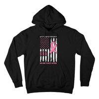 Cool American Flag Breast Cancer Awareness Hoodie