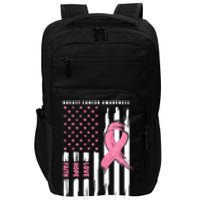 Cool American Flag Breast Cancer Awareness Impact Tech Backpack