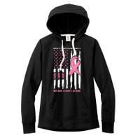 Cool American Flag Breast Cancer Awareness Women's Fleece Hoodie