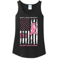 Cool American Flag Breast Cancer Awareness Ladies Essential Tank