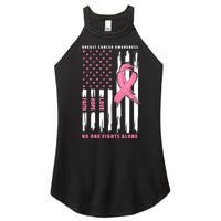 Cool American Flag Breast Cancer Awareness Women's Perfect Tri Rocker Tank