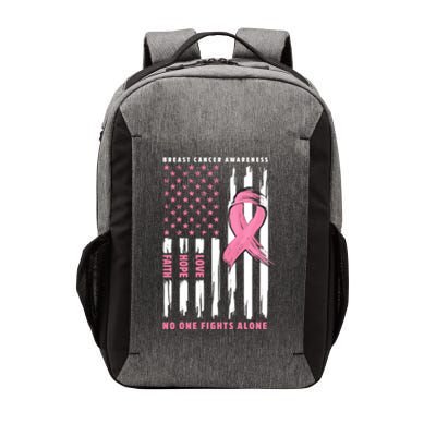 Cool American Flag Breast Cancer Awareness Vector Backpack