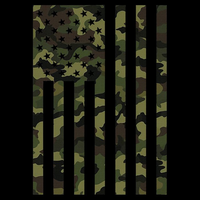 Camo American Flag Usa Camouflage Women T-Shirt