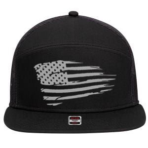 Classic American Flag Cool Patriotic American Flag For You 7 Panel Mesh Trucker Snapback Hat