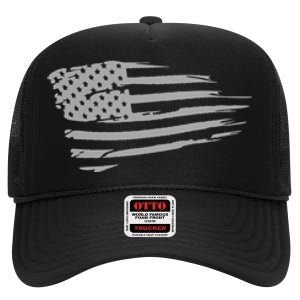 Classic American Flag Cool Patriotic American Flag For You High Crown Mesh Back Trucker Hat