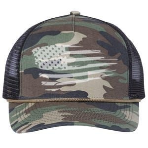 Classic American Flag Cool Patriotic American Flag For You Retro Rope Trucker Hat Cap