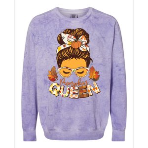 Cute Autumn Fall Pumpkin Queen Colorblast Crewneck Sweatshirt