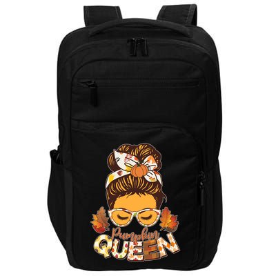 Cute Autumn Fall Pumpkin Queen Impact Tech Backpack