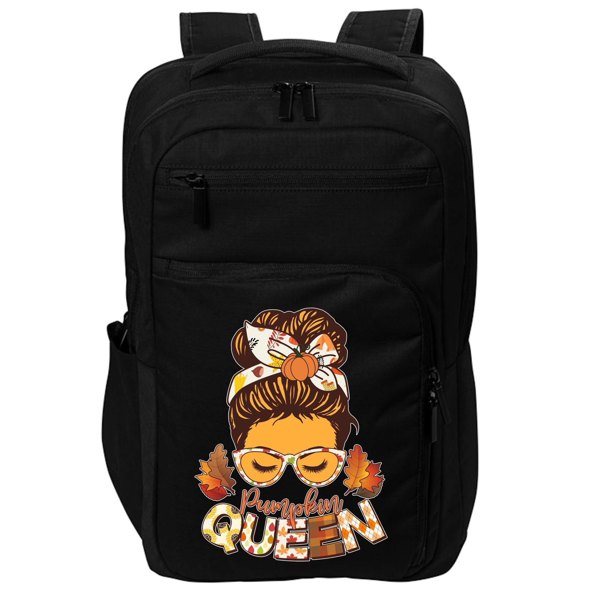 Cute Autumn Fall Pumpkin Queen Impact Tech Backpack