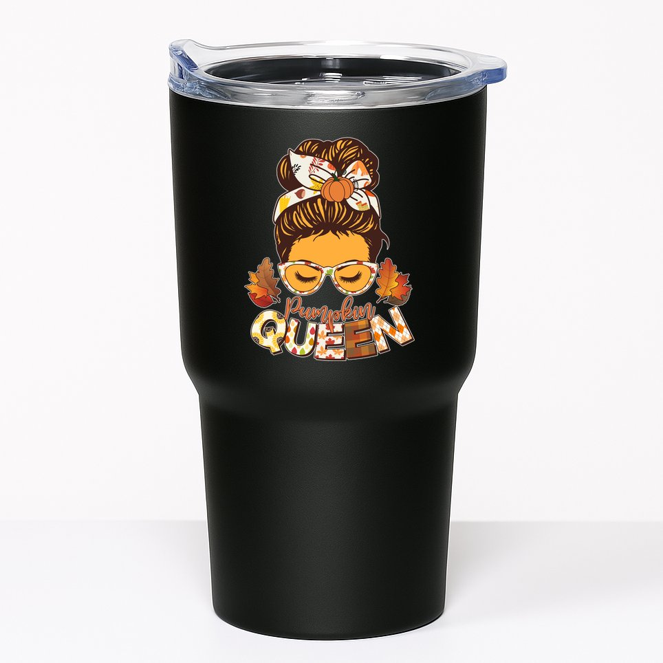 Cute Autumn Fall Pumpkin Queen Tumbler
