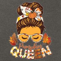 Cute Autumn Fall Pumpkin Queen Cotton Canvas Backpack