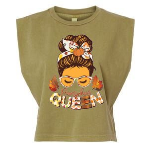 Cute Autumn Fall Pumpkin Queen Garment-Dyed Women's Muscle Tee