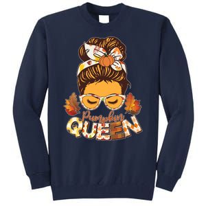 Cute Autumn Fall Pumpkin Queen Tall Sweatshirt