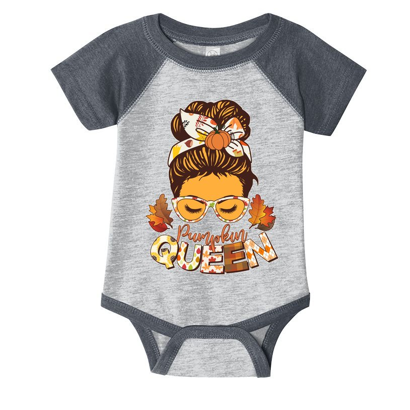 Cute Autumn Fall Pumpkin Queen Infant Baby Jersey Bodysuit
