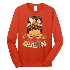 Cute Autumn Fall Pumpkin Queen Long Sleeve Shirt