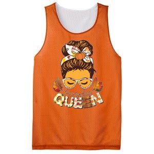 Cute Autumn Fall Pumpkin Queen Mesh Reversible Basketball Jersey Tank