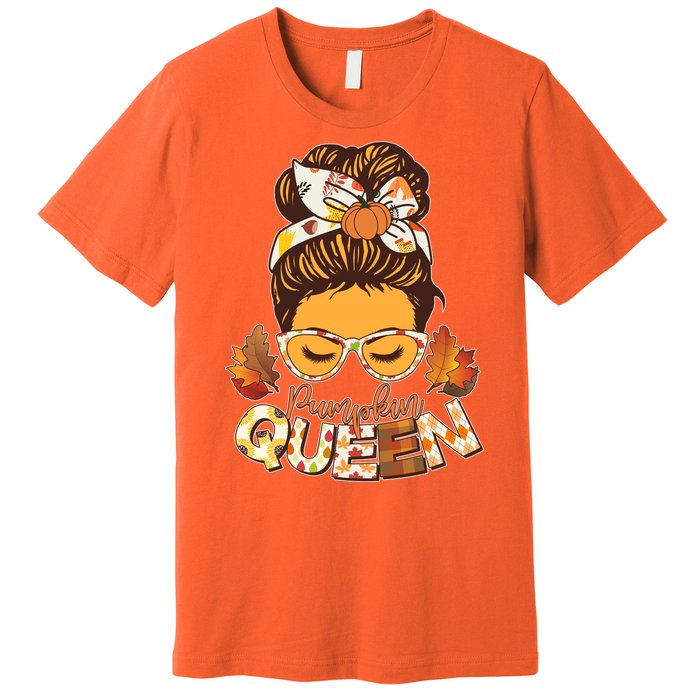 Cute Autumn Fall Pumpkin Queen Premium T-Shirt