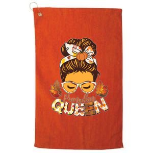 Cute Autumn Fall Pumpkin Queen Platinum Collection Golf Towel