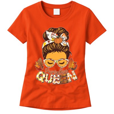 Cute Autumn Fall Pumpkin Queen Womens T-Shirt