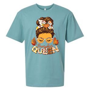 Cute Autumn Fall Pumpkin Queen Sueded Cloud Jersey T-Shirt