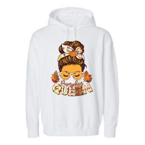 Cute Autumn Fall Pumpkin Queen Garment-Dyed Fleece Hoodie