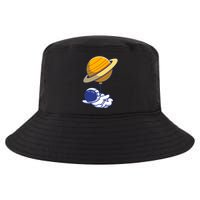 Cute Astronaut Floating On With Saturn Balloon Cool Comfort Performance Bucket Hat