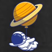Cute Astronaut Floating On With Saturn Balloon Cool Comfort Performance Bucket Hat