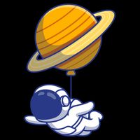 Cute Astronaut Floating On With Saturn Balloon Baby Bodysuit
