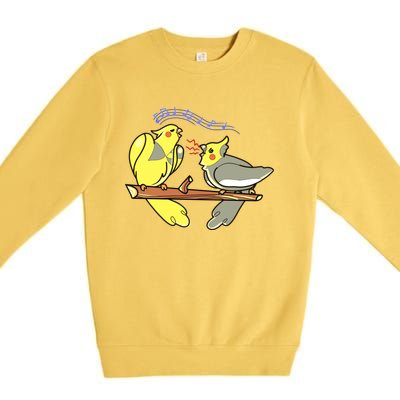 Chip And Fish The Cockatiel Brothers Premium Crewneck Sweatshirt