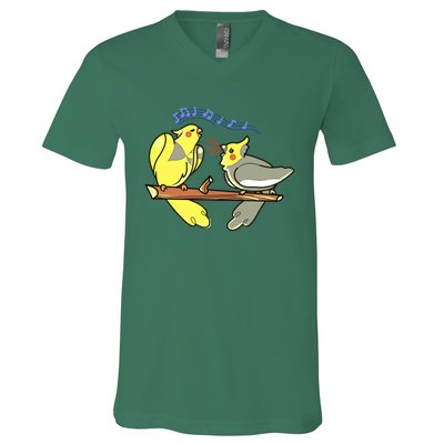 Chip And Fish The Cockatiel Brothers V-Neck T-Shirt