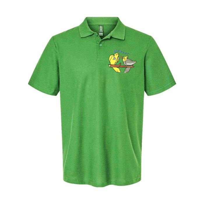 Chip And Fish The Cockatiel Brothers Softstyle Adult Sport Polo