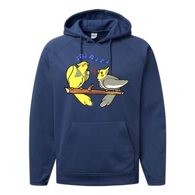 Chip And Fish The Cockatiel Brothers Performance Fleece Hoodie