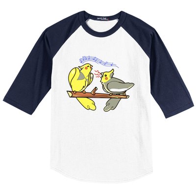 Chip And Fish The Cockatiel Brothers Baseball Sleeve Shirt