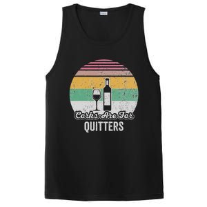 Corks Are For Quitters Retro Wine Lover PosiCharge Competitor Tank