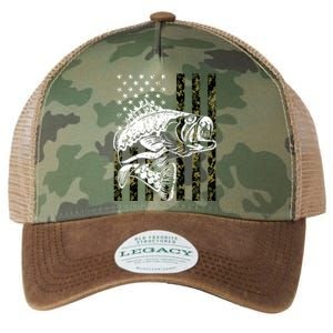 Camouflage American Flag Fisherman Legacy Tie Dye Trucker Hat