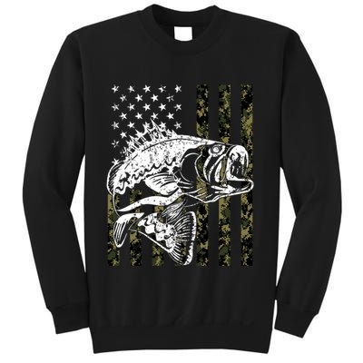 Camouflage American Flag Fisherman Sweatshirt