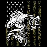 Camouflage American Flag Fisherman Backpack