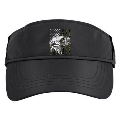 Camouflage American Flag Fisherman Adult Drive Performance Visor