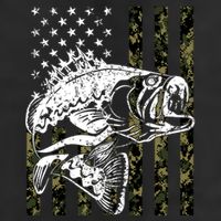 Camouflage American Flag Fisherman 11oz C Handle Ceramic Mug