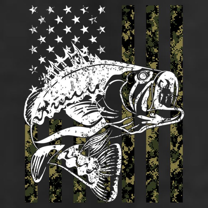 Camouflage American Flag Fisherman 11oz C Handle Ceramic Mug