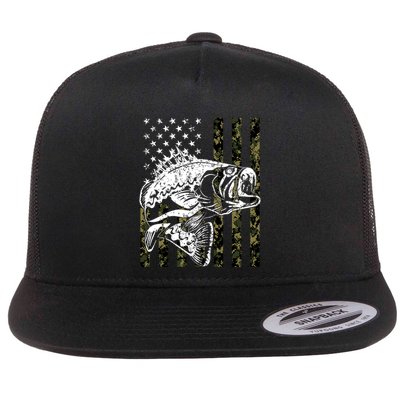 Camouflage American Flag Fisherman Flatbill Hat
