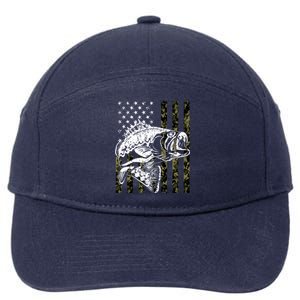 Camouflage American Flag Fisherman 7-Panel Snapback Hat