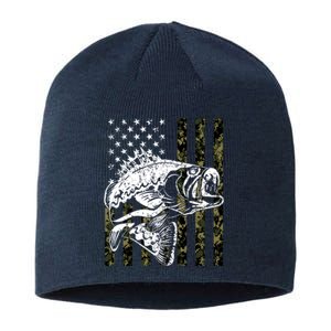 Camouflage American Flag Fisherman Sustainable Beanie