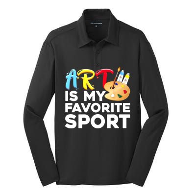 Cool Art For Women Artist Painter Art Teacher Painting Silk Touch Performance Long Sleeve Polo